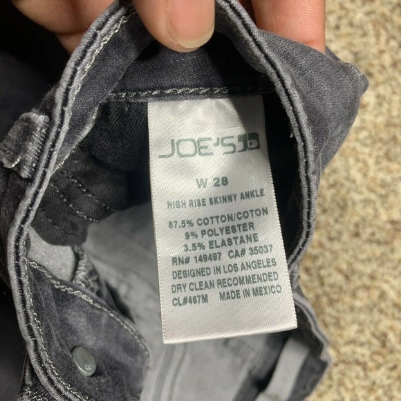 Joes Jeans Adalyn High Rise Skinny Jeans Ankle Pants Womens Size 28 x 28 Gray - Picture 3 of 7